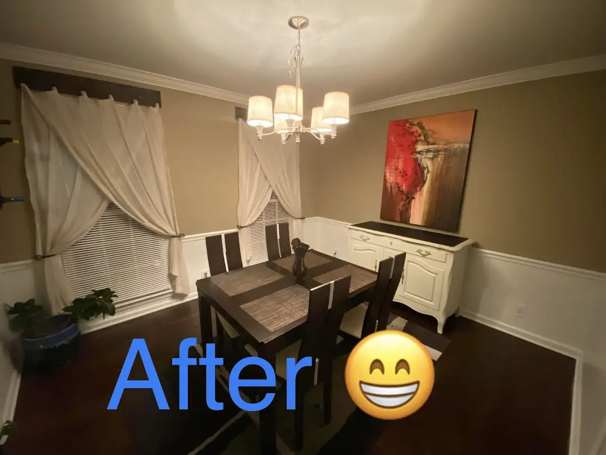 Professional dining room restoration after water damage in Hillsborough